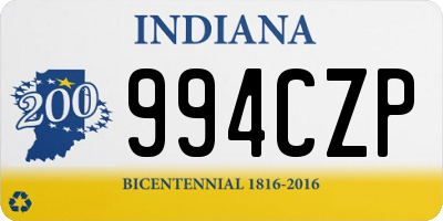 IN license plate 994CZP