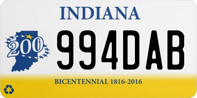 IN license plate 994DAB