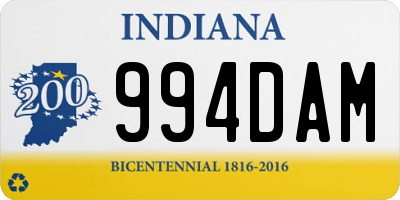 IN license plate 994DAM