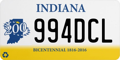 IN license plate 994DCL