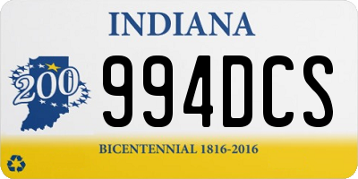 IN license plate 994DCS