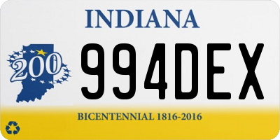 IN license plate 994DEX