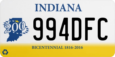 IN license plate 994DFC