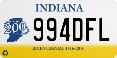 IN license plate 994DFL