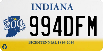 IN license plate 994DFM