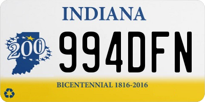 IN license plate 994DFN