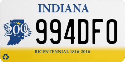 IN license plate 994DFO