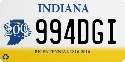 IN license plate 994DGI