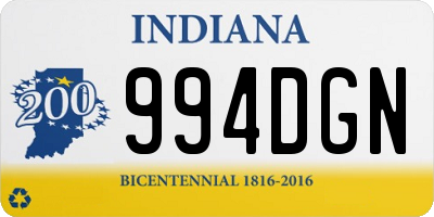 IN license plate 994DGN