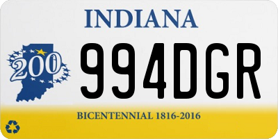 IN license plate 994DGR