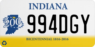 IN license plate 994DGY