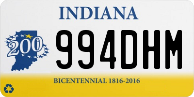 IN license plate 994DHM