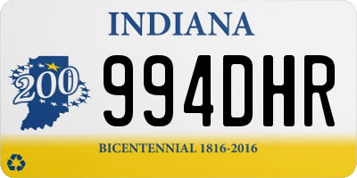 IN license plate 994DHR