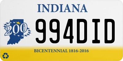 IN license plate 994DID