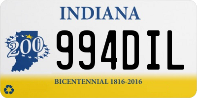 IN license plate 994DIL