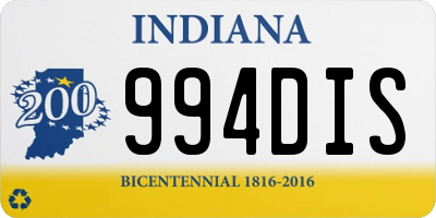 IN license plate 994DIS