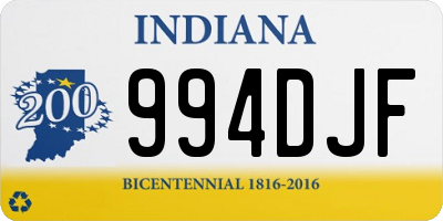 IN license plate 994DJF