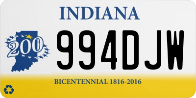 IN license plate 994DJW