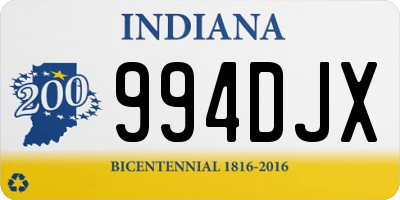 IN license plate 994DJX