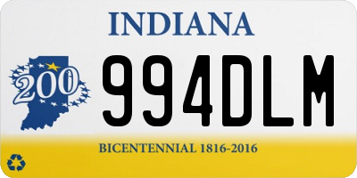 IN license plate 994DLM