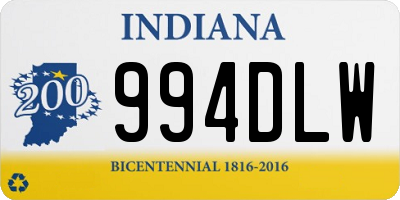 IN license plate 994DLW