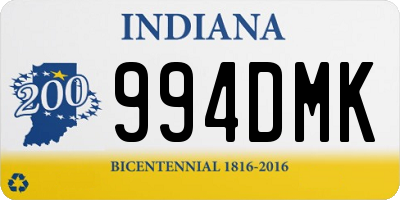 IN license plate 994DMK