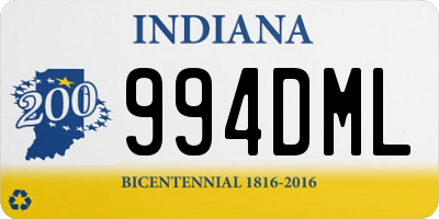 IN license plate 994DML