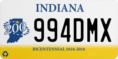 IN license plate 994DMX