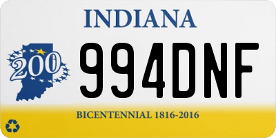 IN license plate 994DNF