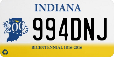 IN license plate 994DNJ