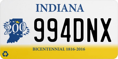 IN license plate 994DNX