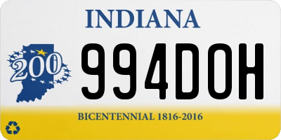 IN license plate 994DOH