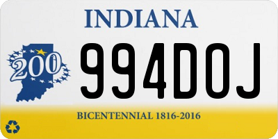 IN license plate 994DOJ