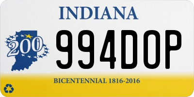 IN license plate 994DOP