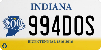 IN license plate 994DOS