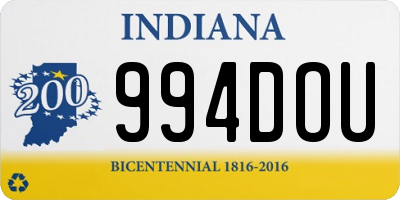 IN license plate 994DOU