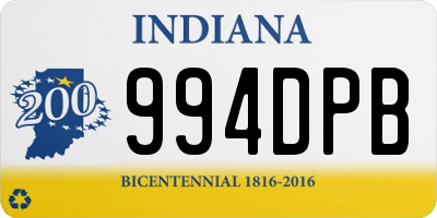 IN license plate 994DPB