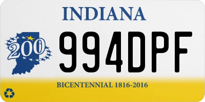 IN license plate 994DPF