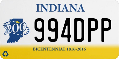 IN license plate 994DPP