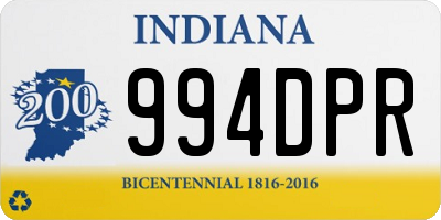 IN license plate 994DPR