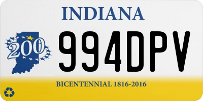 IN license plate 994DPV