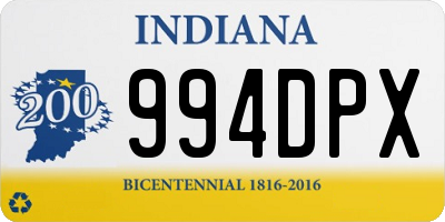 IN license plate 994DPX