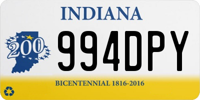 IN license plate 994DPY