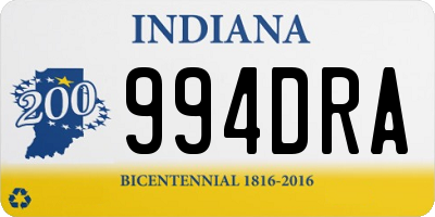 IN license plate 994DRA