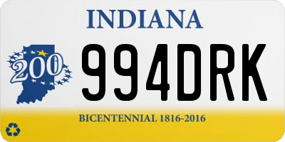 IN license plate 994DRK