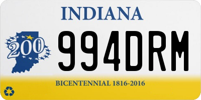 IN license plate 994DRM