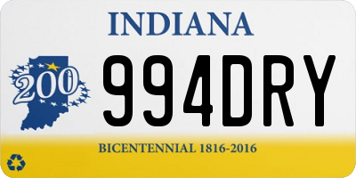 IN license plate 994DRY