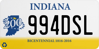 IN license plate 994DSL