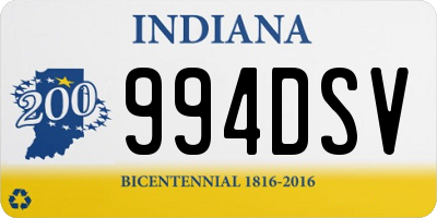 IN license plate 994DSV