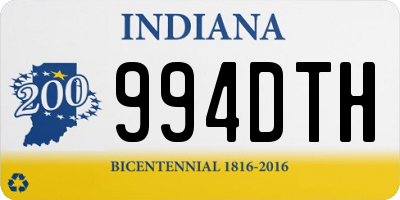 IN license plate 994DTH